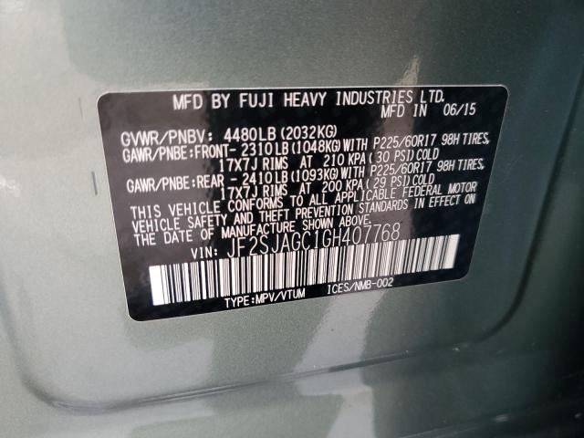 Photo 12 VIN: JF2SJAGC1GH407768 - SUBARU FORESTER 2 