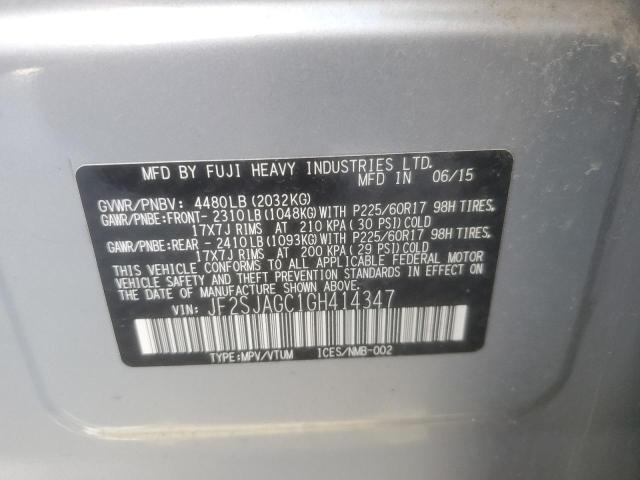 Photo 12 VIN: JF2SJAGC1GH414347 - SUBARU FORESTER 2 