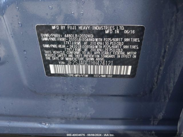 Photo 8 VIN: JF2SJAGC1HH424121 - SUBARU FORESTER 