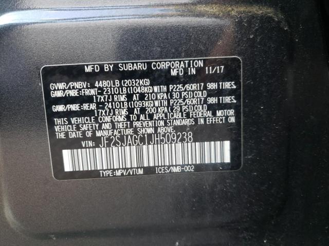 Photo 9 VIN: JF2SJAGC1JH509238 - SUBARU FORESTER 