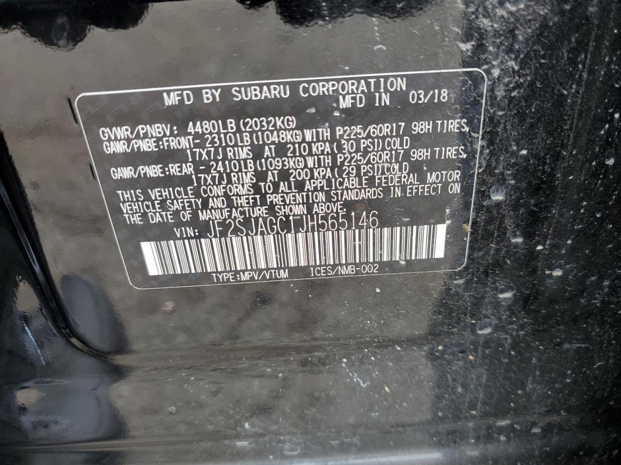 Photo 13 VIN: JF2SJAGC1JH565146 - SUBARU FORESTER 