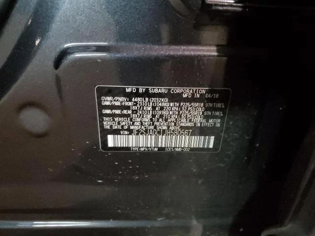 Photo 12 VIN: JF2SJAGC1JH580567 - SUBARU FORESTER 2 