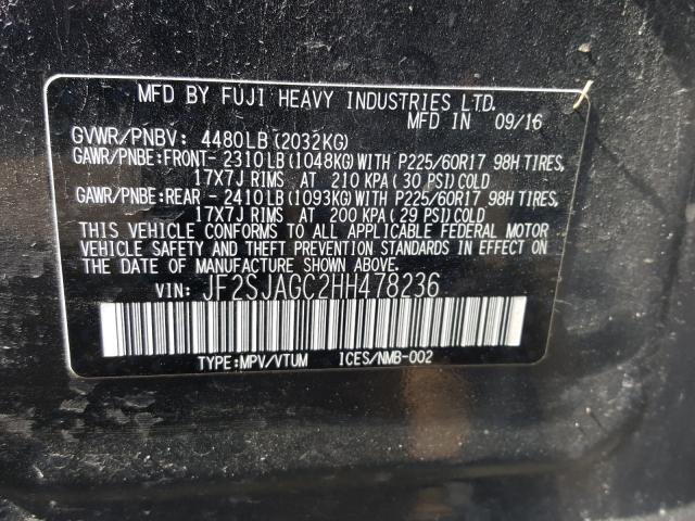 Photo 9 VIN: JF2SJAGC2HH478236 - SUBARU FORESTER 2 