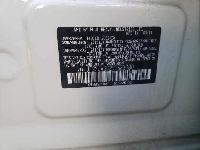 Photo 9 VIN: JF2SJAGC2HH583780 - SUBARU FORESTER 2 