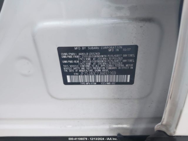 Photo 8 VIN: JF2SJAGC2JH492269 - SUBARU FORESTER 