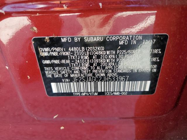 Photo 9 VIN: JF2SJAGC2JH533967 - SUBARU FORESTER 2 