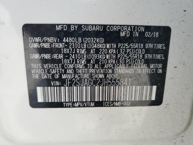 Photo 12 VIN: JF2SJAGC2JH555841 - SUBARU FORESTER 2 