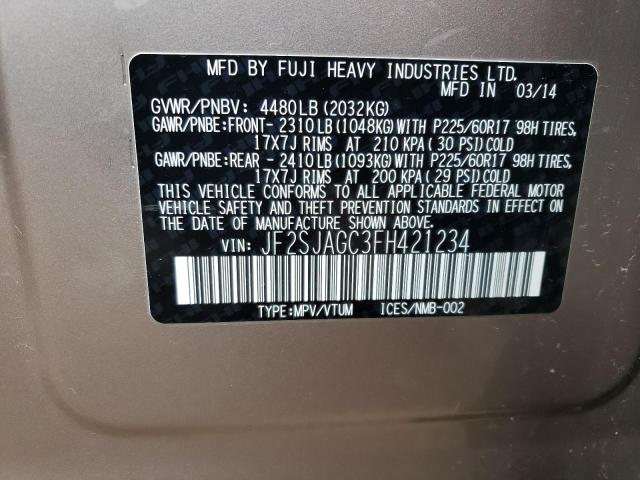 Photo 11 VIN: JF2SJAGC3FH421234 - SUBARU FORESTER 2 