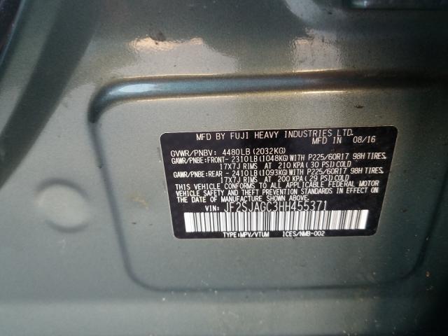 Photo 9 VIN: JF2SJAGC3HH455371 - SUBARU FORESTER 2 