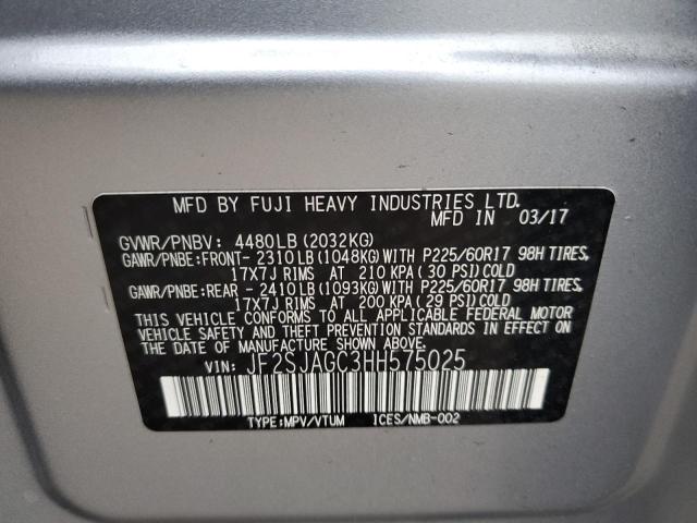 Photo 11 VIN: JF2SJAGC3HH575025 - SUBARU FORESTER 