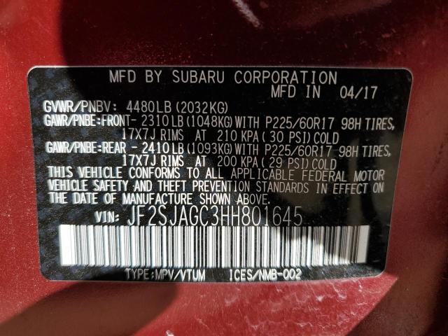 Photo 12 VIN: JF2SJAGC3HH801645 - SUBARU FORESTER 2 