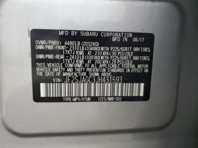 Photo 13 VIN: JF2SJAGC3JH431593 - SUBARU FORESTER 2 