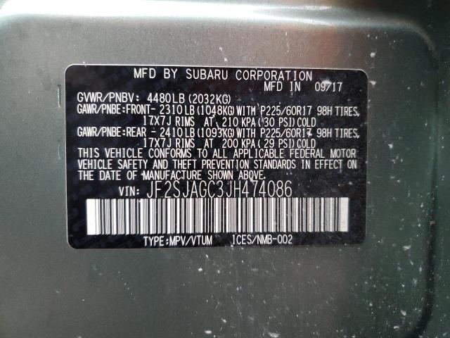 Photo 12 VIN: JF2SJAGC3JH474086 - SUBARU FORESTER 