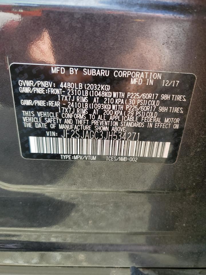 Photo 11 VIN: JF2SJAGC3JH534271 - SUBARU FORESTER 