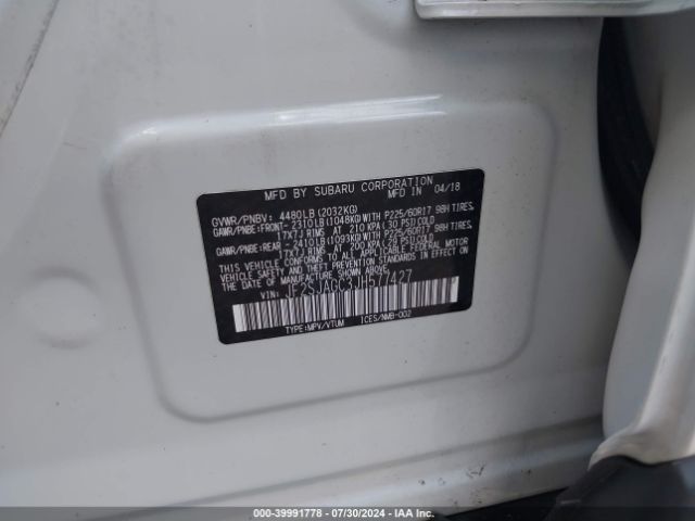 Photo 8 VIN: JF2SJAGC3JH577427 - SUBARU FORESTER 