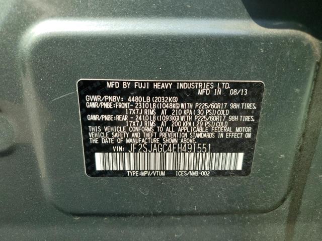 Photo 9 VIN: JF2SJAGC4EH491551 - SUBARU FORESTER 2 