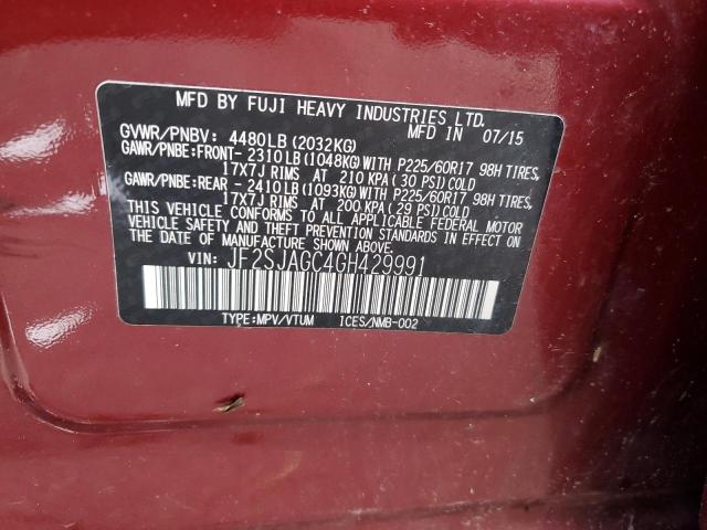 Photo 11 VIN: JF2SJAGC4GH429991 - SUBARU FORESTER 