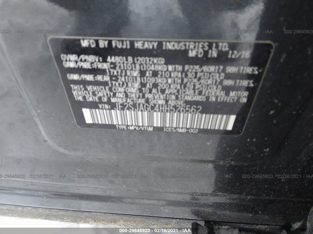 Photo 8 VIN: JF2SJAGC4HH526562 - SUBARU FORESTER 