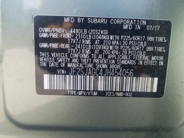 Photo 9 VIN: JF2SJAGC4JH454056 - SUBARU FORESTER 2 