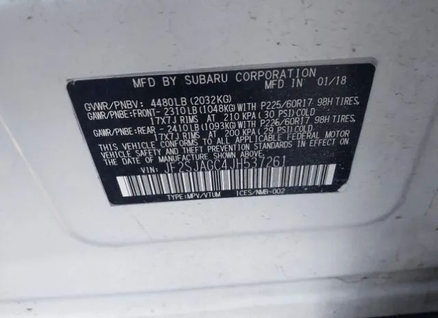 Photo 8 VIN: JF2SJAGC4JH537261 - SUBARU FORESTER 