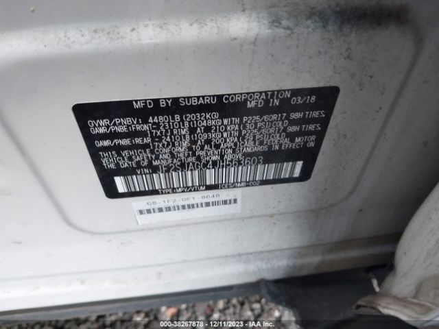 Photo 8 VIN: JF2SJAGC4JH563603 - SUBARU FORESTER 