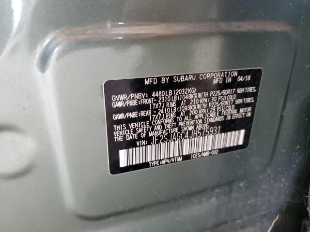 Photo 11 VIN: JF2SJAGC4JH575931 - SUBARU FORESTER 2 