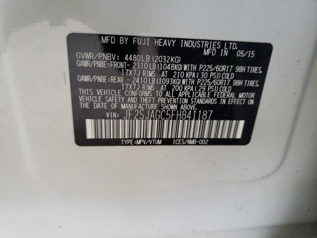 Photo 9 VIN: JF2SJAGC5FH841187 - SUBARU FORESTER 2 