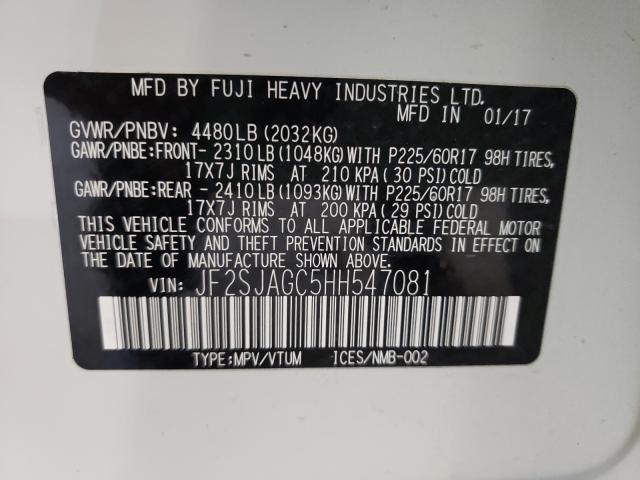 Photo 9 VIN: JF2SJAGC5HH547081 - SUBARU FORESTER 2 