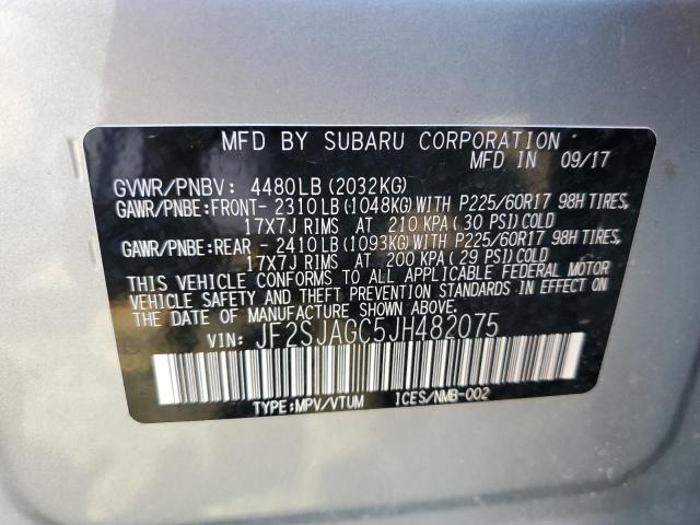 Photo 11 VIN: JF2SJAGC5JH482075 - SUBARU FORESTER 2 