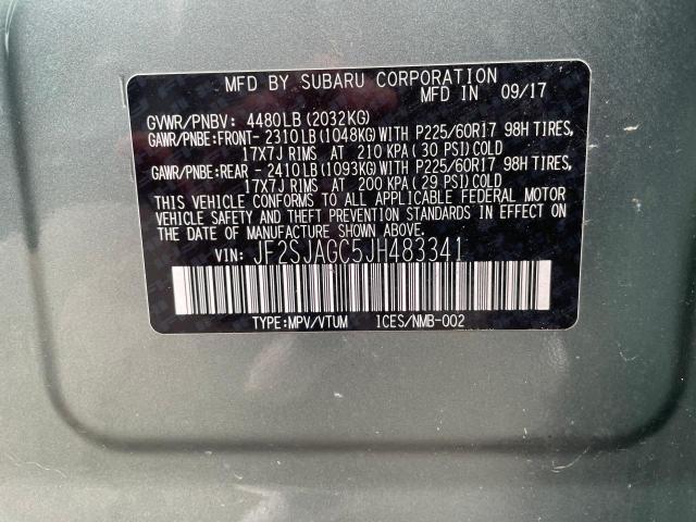 Photo 9 VIN: JF2SJAGC5JH483341 - SUBARU FORESTER 2 