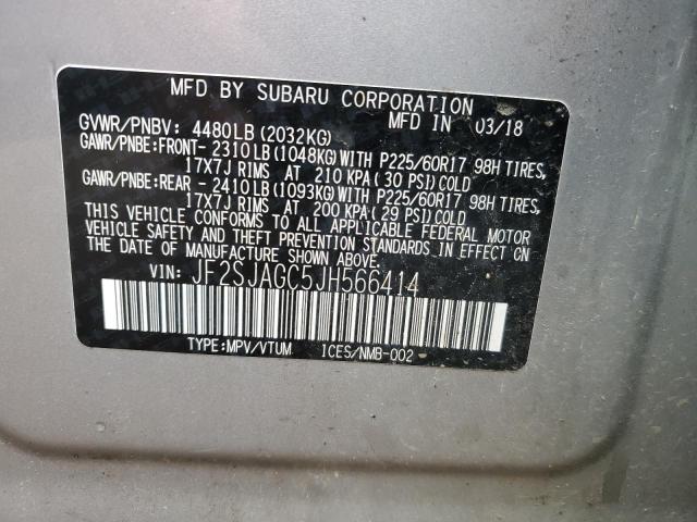 Photo 13 VIN: JF2SJAGC5JH566414 - SUBARU FORESTER 