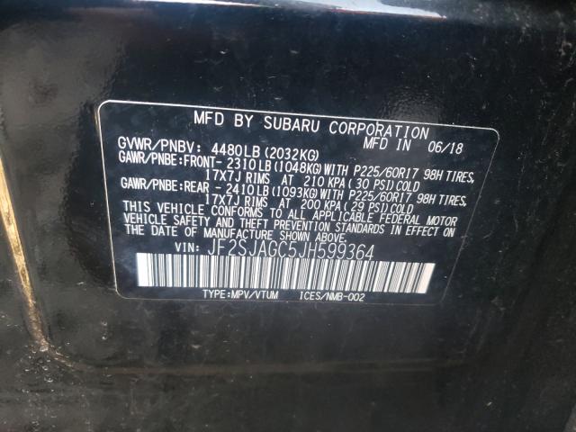 Photo 9 VIN: JF2SJAGC5JH599364 - SUBARU FORESTER 