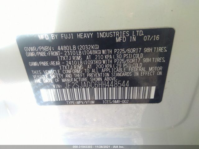 Photo 8 VIN: JF2SJAGC6HH448544 - SUBARU FORESTER 