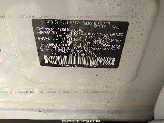 Photo 8 VIN: JF2SJAGC6HH501288 - SUBARU FORESTER 