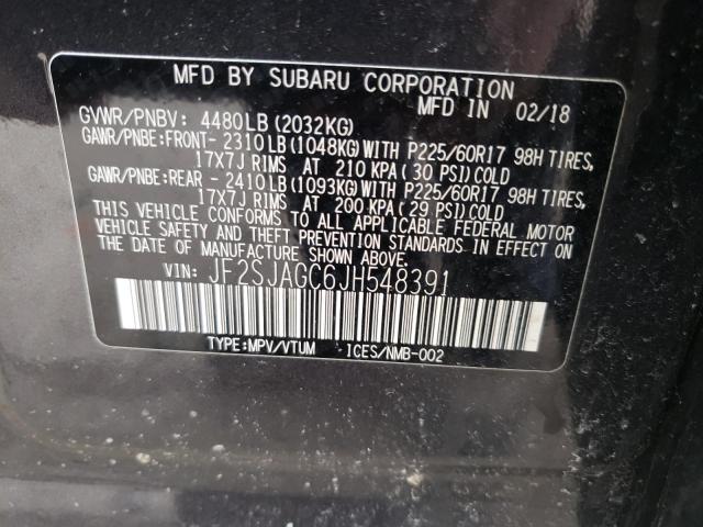 Photo 9 VIN: JF2SJAGC6JH548391 - SUBARU FORESTER 2 