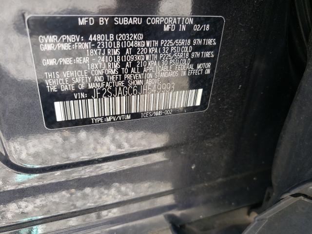 Photo 9 VIN: JF2SJAGC6JH549993 - SUBARU FORESTER 