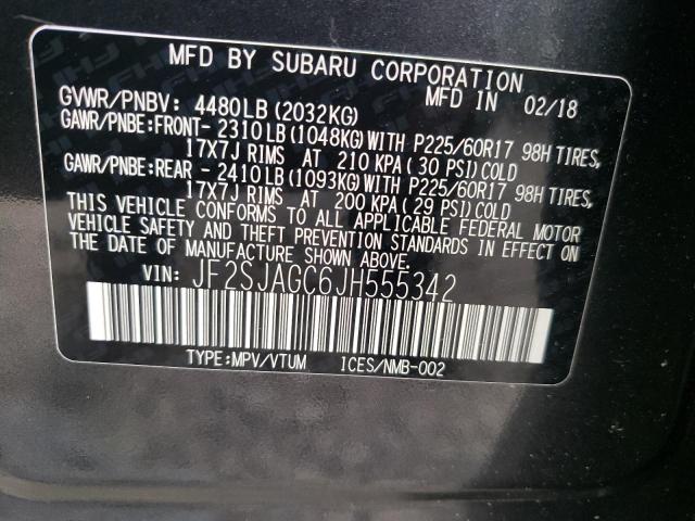 Photo 9 VIN: JF2SJAGC6JH555342 - SUBARU FORESTER 2 