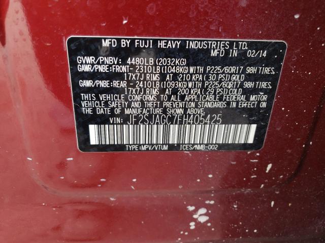 Photo 9 VIN: JF2SJAGC7FH405425 - SUBARU FORESTER 2 