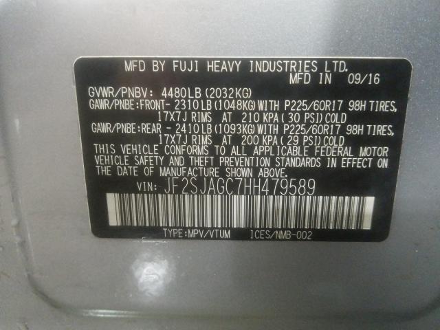 Photo 9 VIN: JF2SJAGC7HH479589 - SUBARU FORESTER 2 