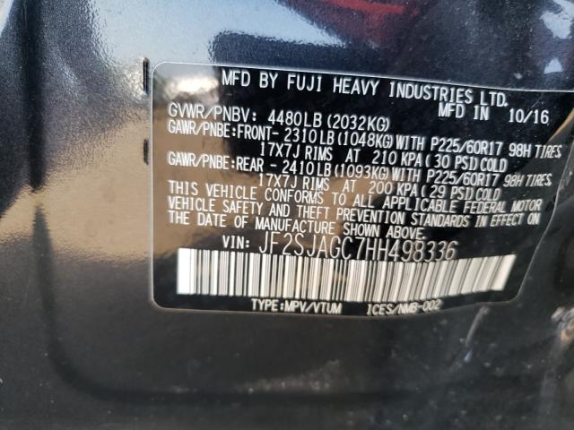 Photo 9 VIN: JF2SJAGC7HH498336 - SUBARU FORESTER 2 