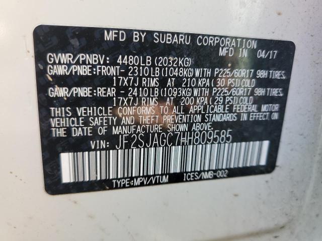 Photo 9 VIN: JF2SJAGC7HH809585 - SUBARU FORESTER 2 