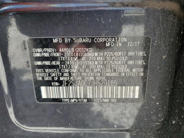 Photo 11 VIN: JF2SJAGC7JH529185 - SUBARU FORESTER 