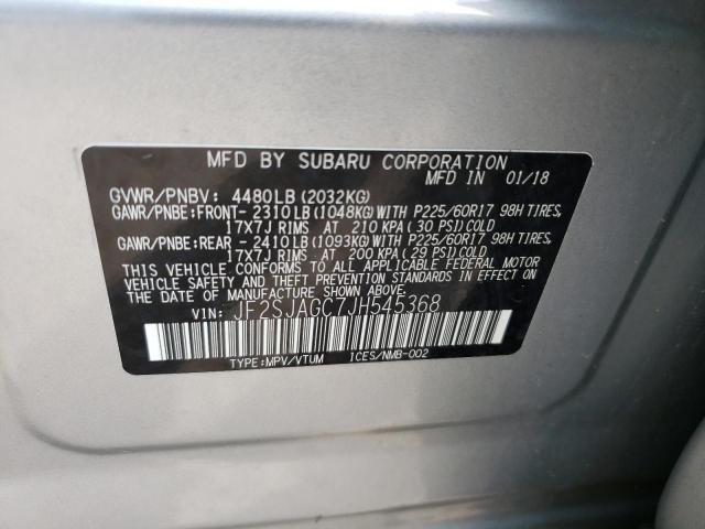 Photo 12 VIN: JF2SJAGC7JH545368 - SUBARU FORESTER 2 