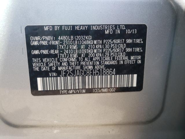 Photo 9 VIN: JF2SJAGC8EH518864 - SUBARU FORESTER 2 