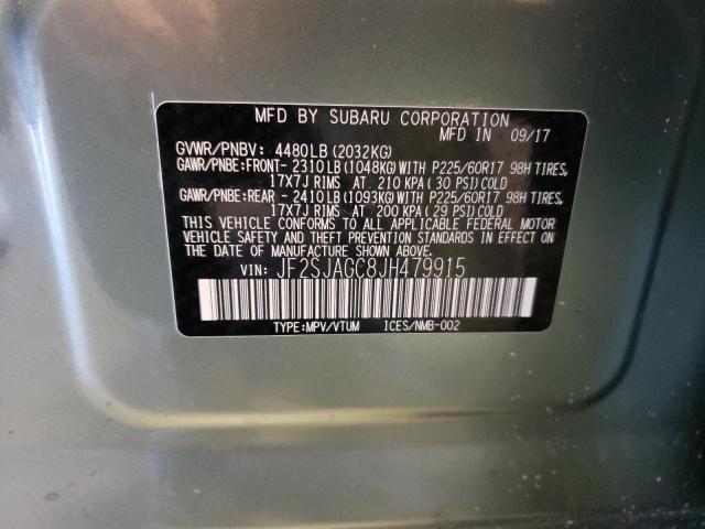 Photo 9 VIN: JF2SJAGC8JH479915 - SUBARU FORESTER 2 