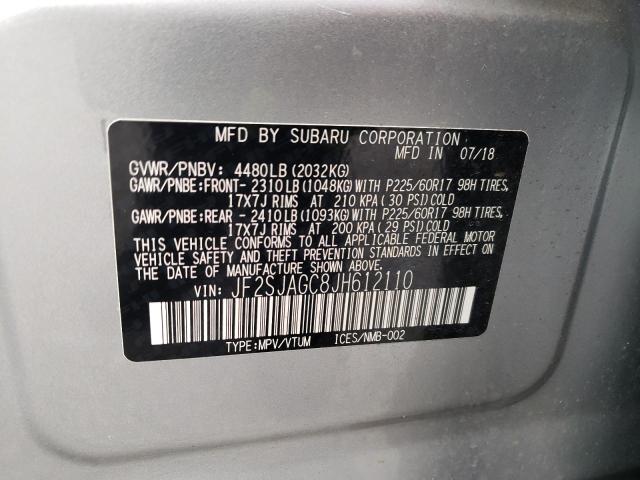 Photo 9 VIN: JF2SJAGC8JH612110 - SUBARU FORESTER 2 