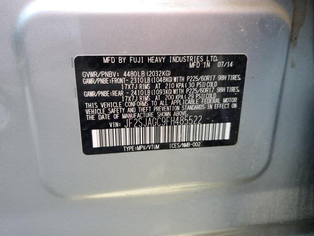 Photo 9 VIN: JF2SJAGC9FH485522 - SUBARU FORESTER 2 