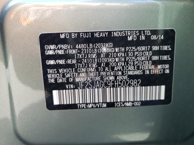 Photo 9 VIN: JF2SJAGC9FH502982 - SUBARU FORESTER 2 