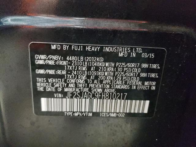 Photo 9 VIN: JF2SJAGC9FH810217 - SUBARU FORESTER 2 