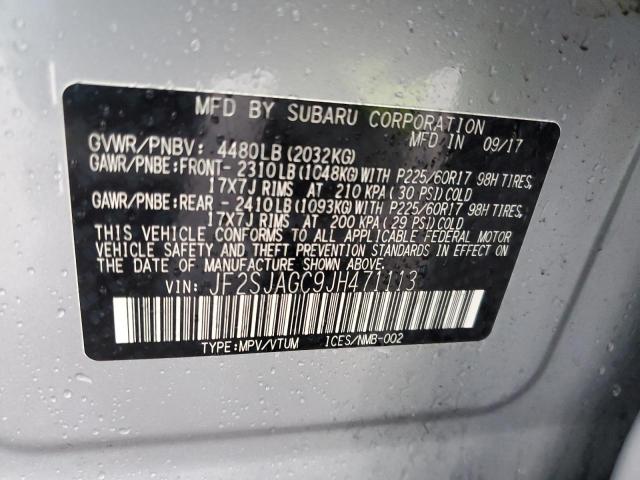 Photo 12 VIN: JF2SJAGC9JH471113 - SUBARU FORESTER 2 